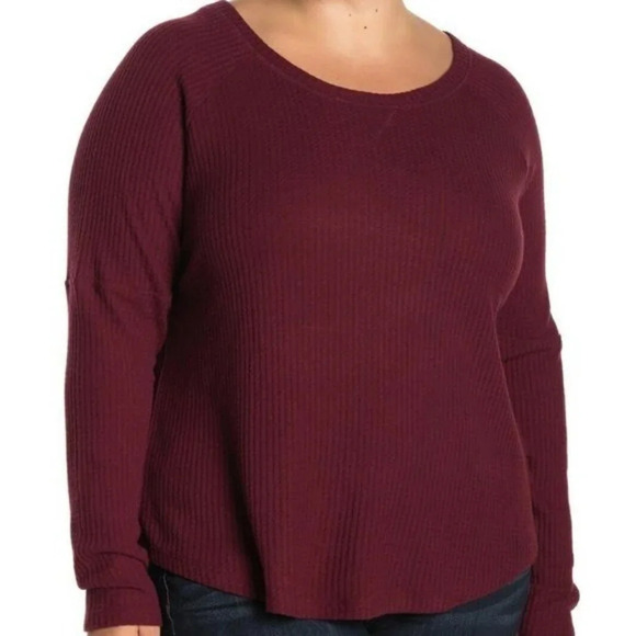 Sweet Romeo Cozy Thermal Pullover Waffle Knit NWT - Picture 1 of 9
